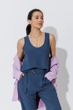 Teal Luxury Bias Cami