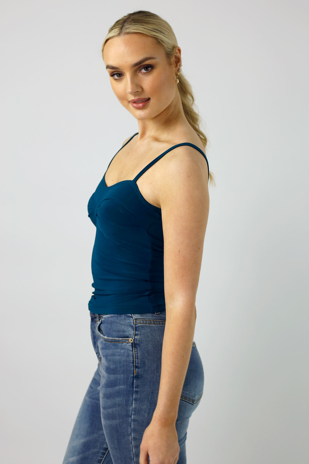 Teal Jersey Princess Cami - FINAL SALE