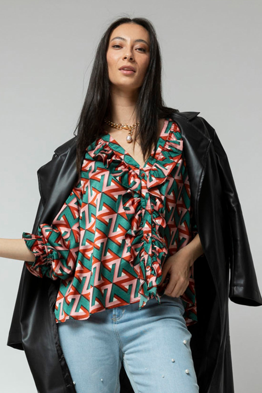 Teal Victoria Blouse