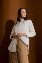 White Cotton Asana Shirt