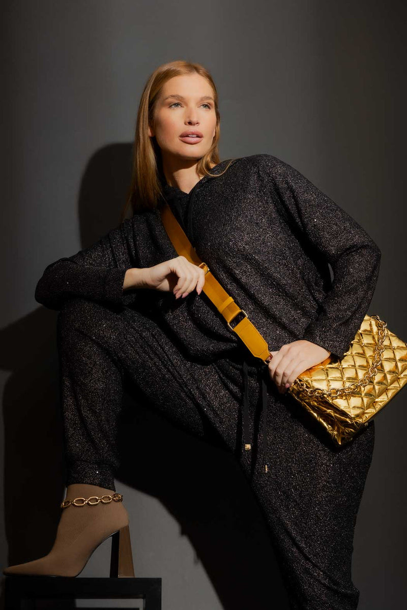 Bronze Lurex Hoodie