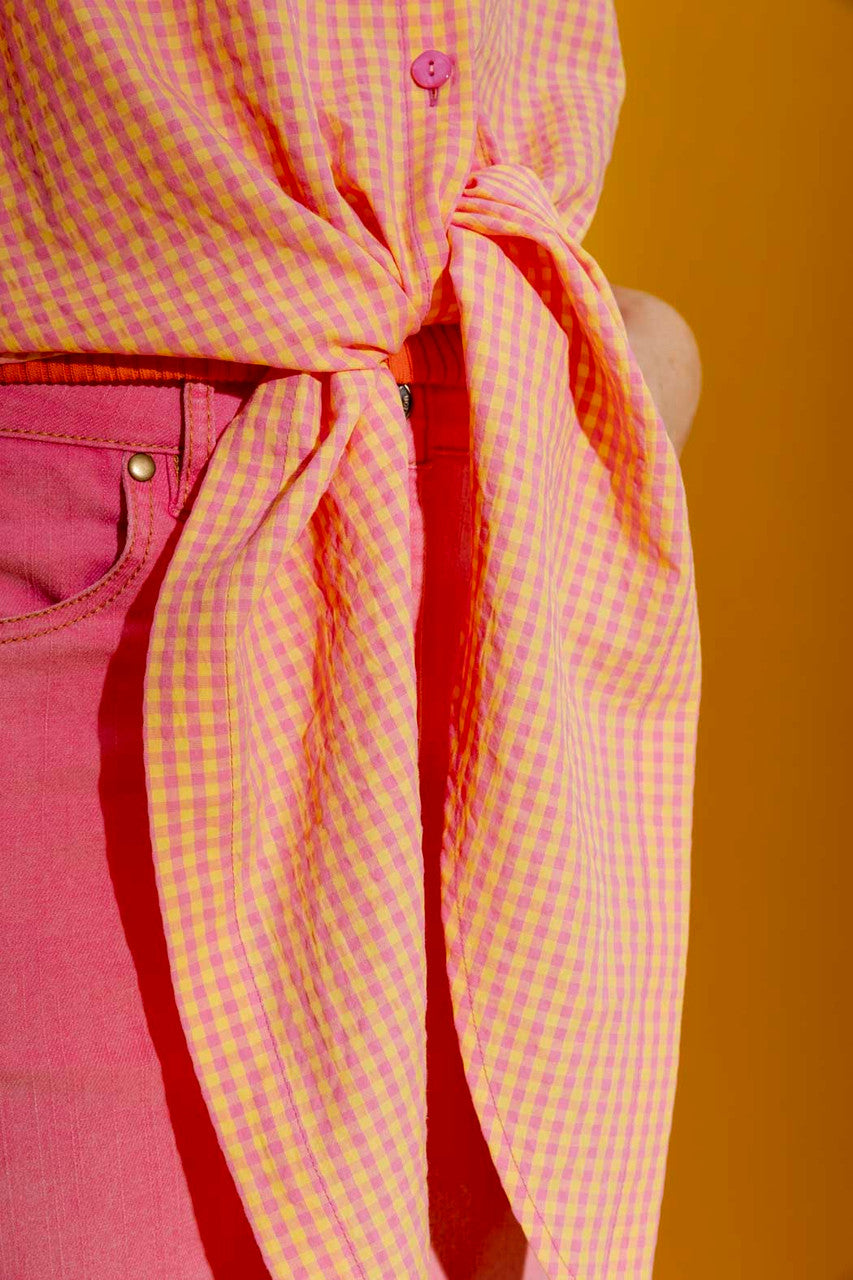 Pink Gingham Zhoush Shirt