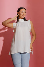 Ivory Ruffle Cami
