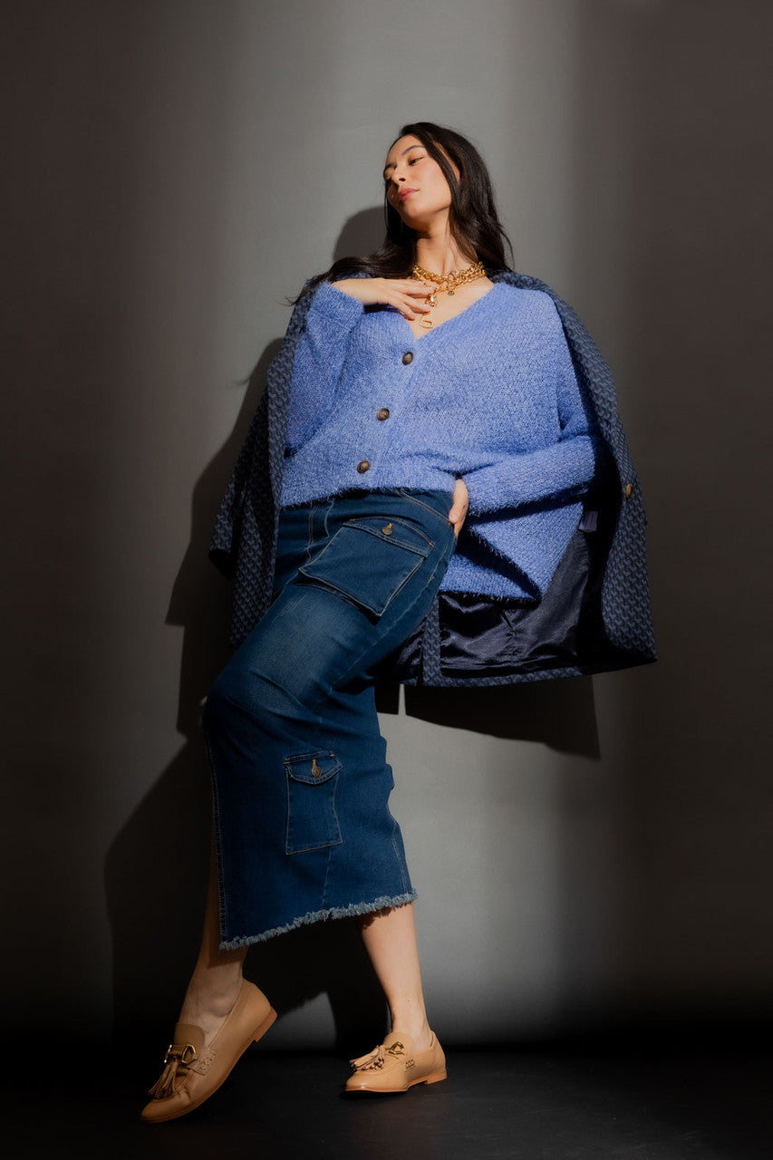 Cornflower Fluffy Wonder Cardigan