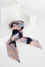 Pink Paisley Floral Scrunchie