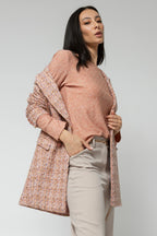 Coral Lurex Basic Top