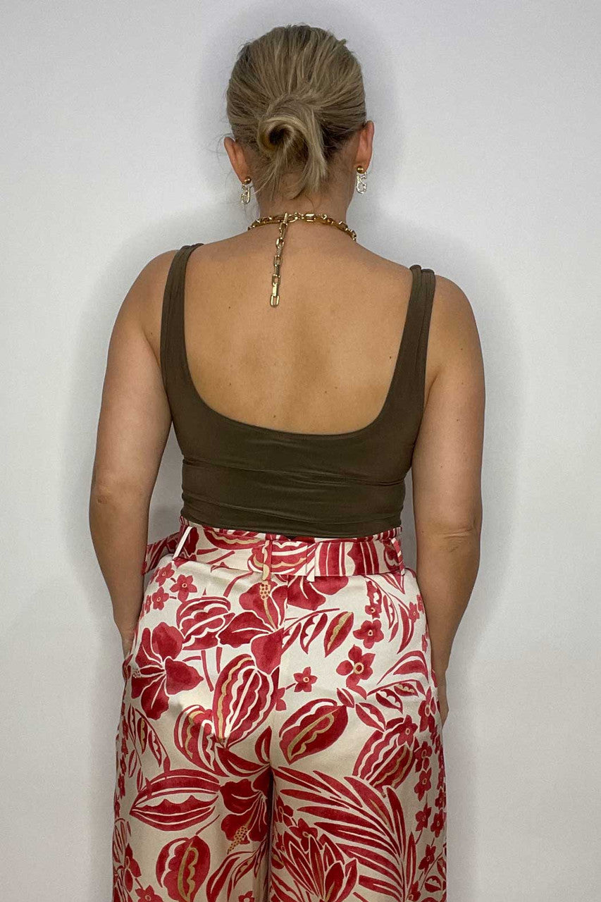 Mocha Jersey Double Layer Cami