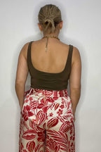 Mocha Jersey Double Layer Cami
