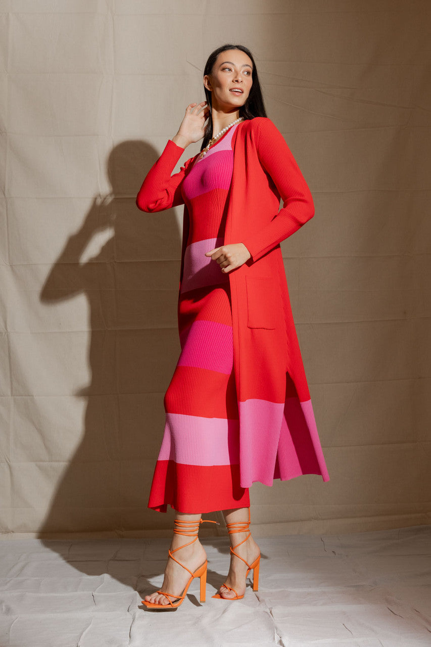 Red / Pink Knit Cardi