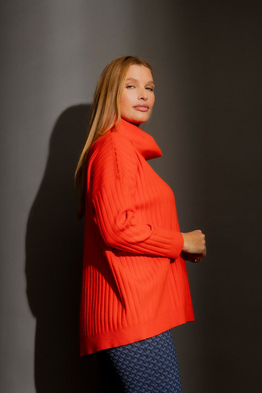 Orange Cowl Neck Jumper Orange S/M