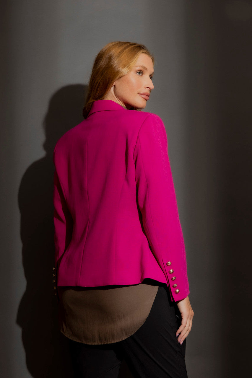 Pink Textured Midi Sisca Blazer