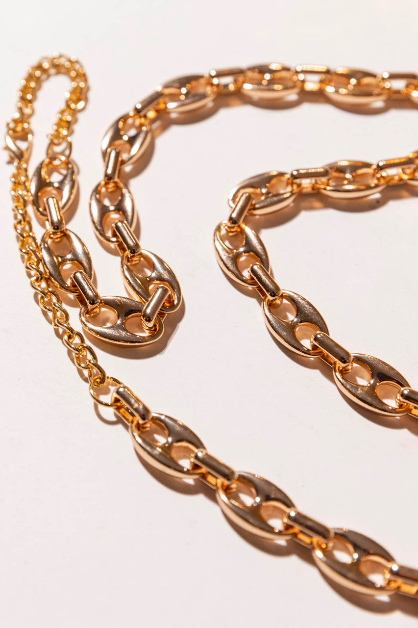 Gold G Style Chain Necklace S