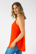 Orange Silky Effortless Vee Cami - Sale
