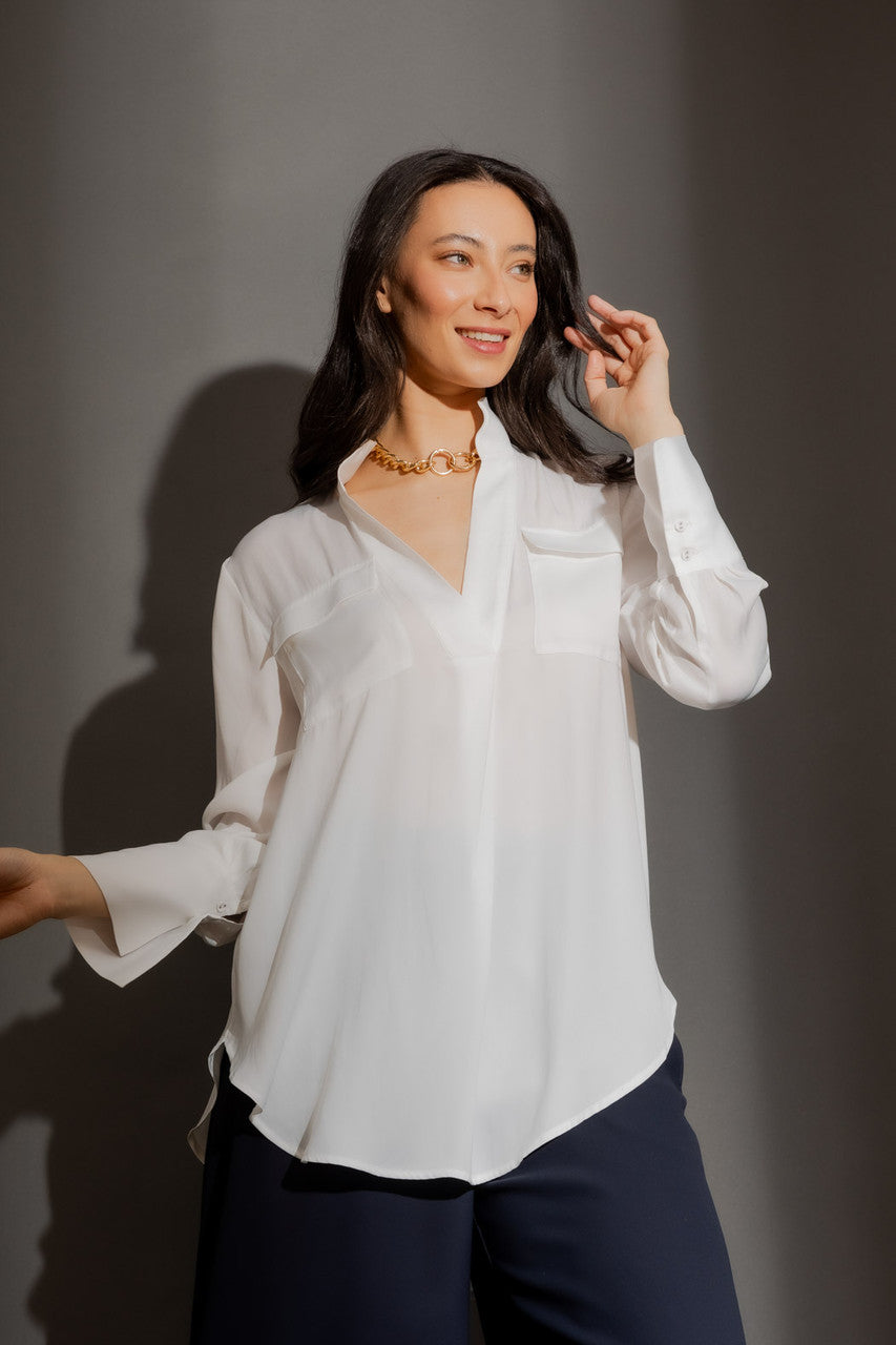 White Cargo Blogger Shirt