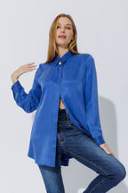 Cobalt Cupro Charlie Shirt