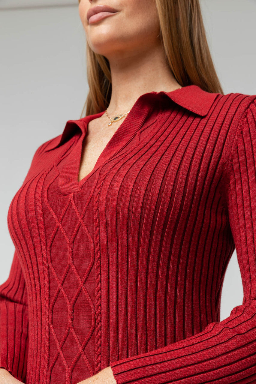 Red Knit Dress - Sale