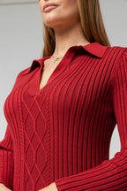 Red Knit Dress - Sale