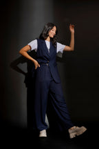 Navy Sorrento Single Breasted Vest