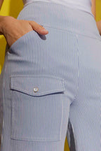 Blue Stripe Cargo Jet Culotte Blue Stripe