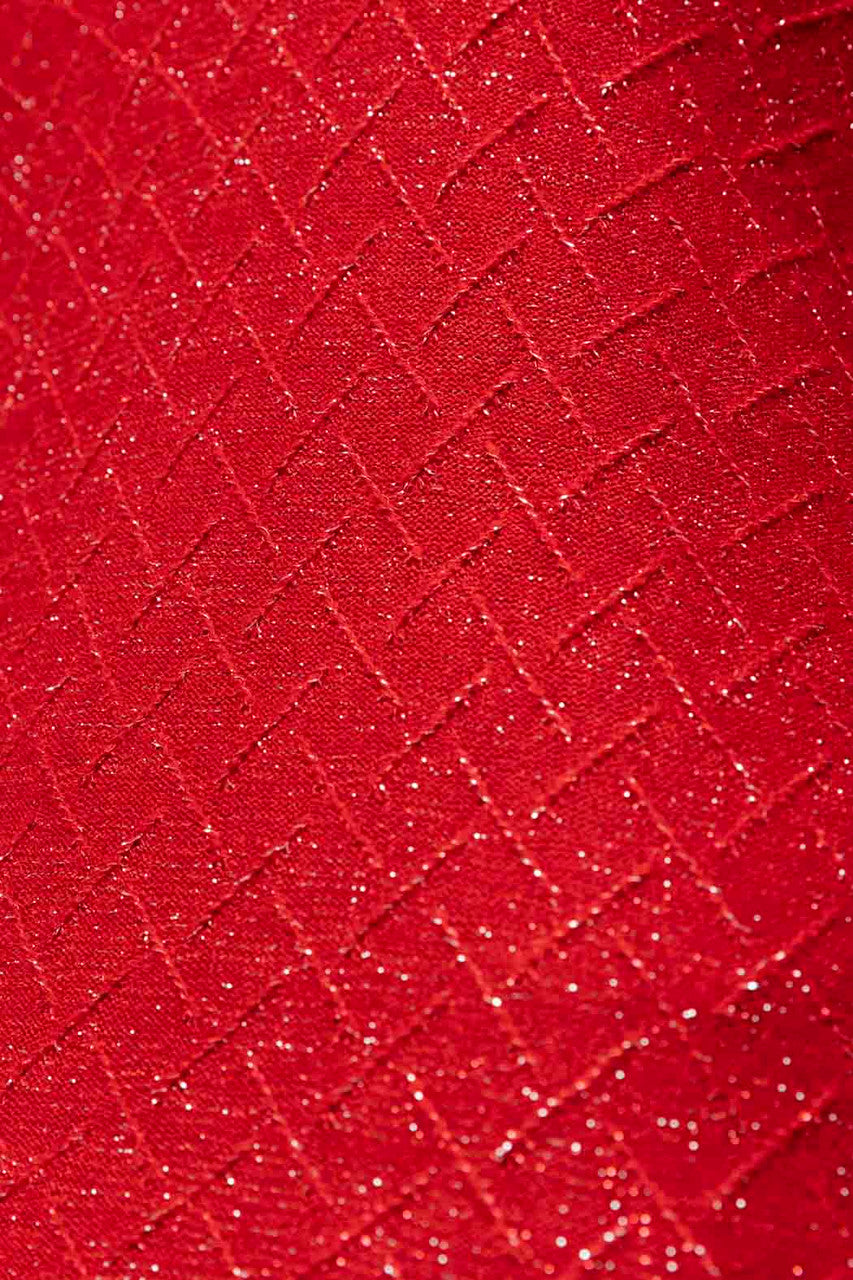 Red Lurex Basic Top