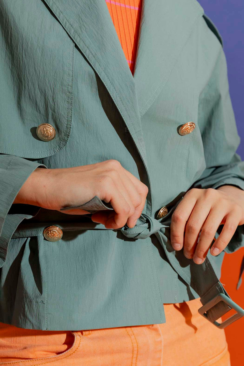 Parachute Crop Trench Coat