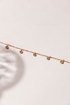 Gold Plated Chain Rhinestone Necklace S