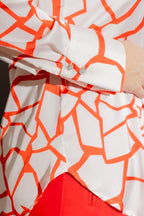 Orange/White Silky Asana Shirt