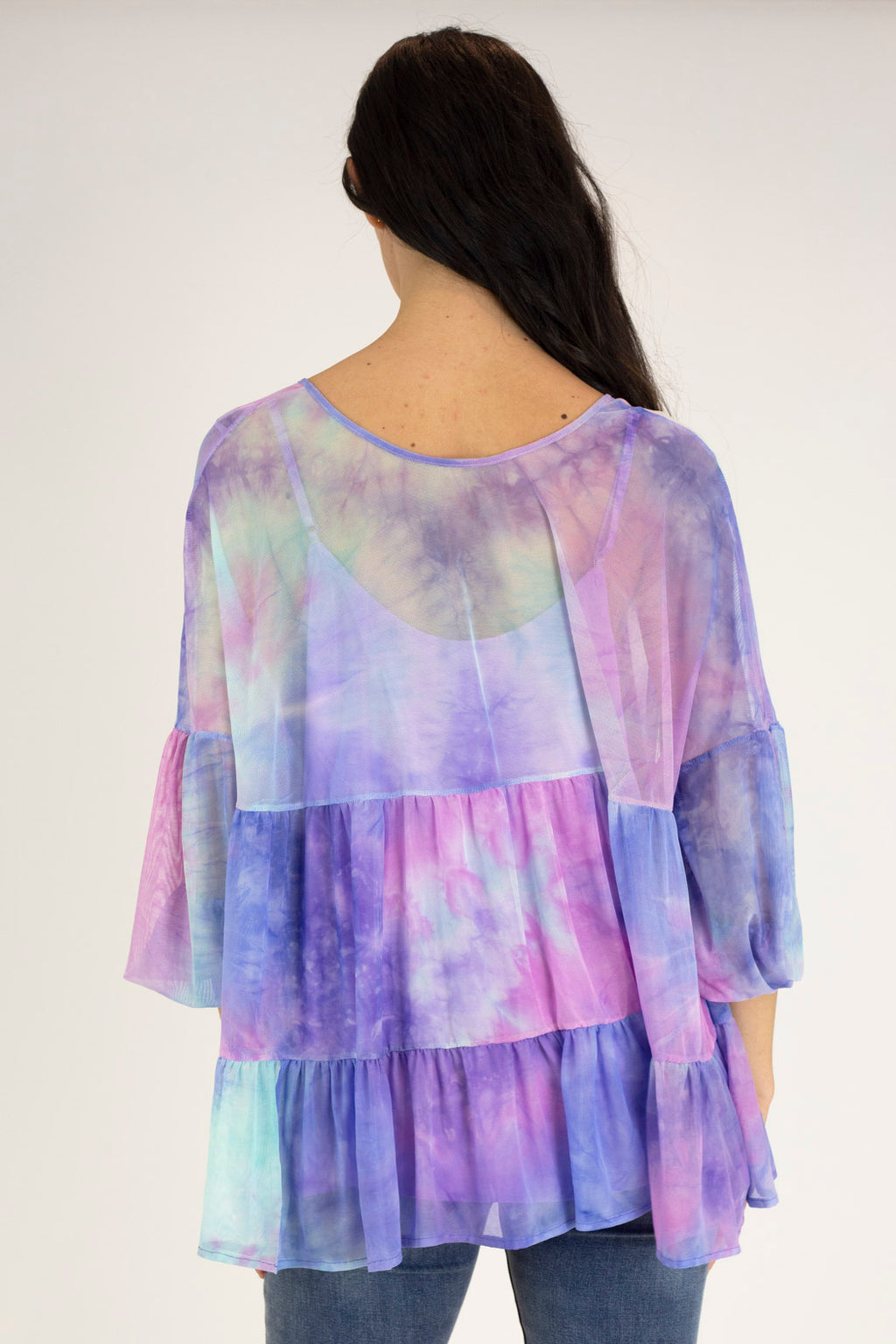 Pastel Mesh Tiered Top - FINAL SALE