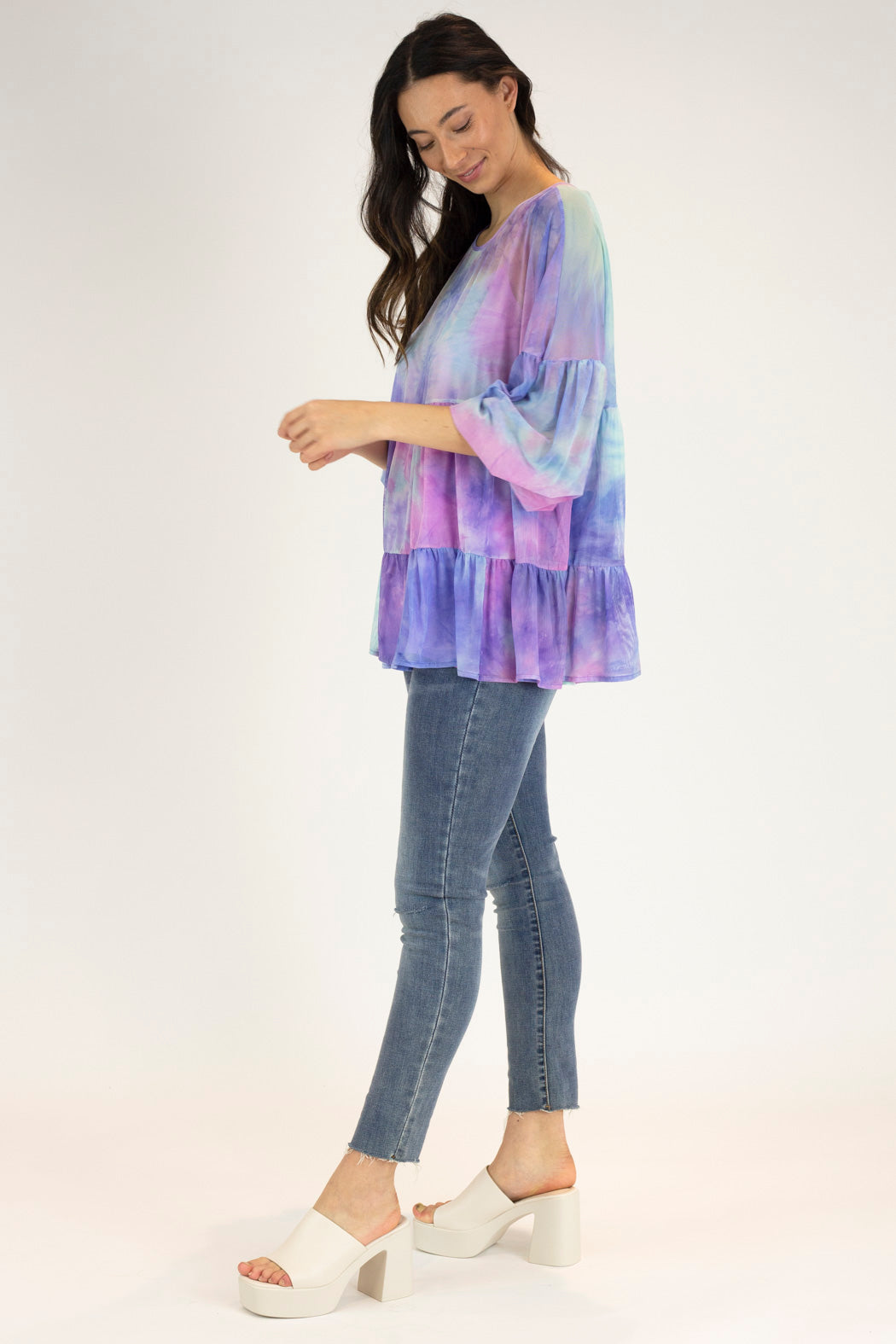 Pastel Mesh Tiered Top - FINAL SALE