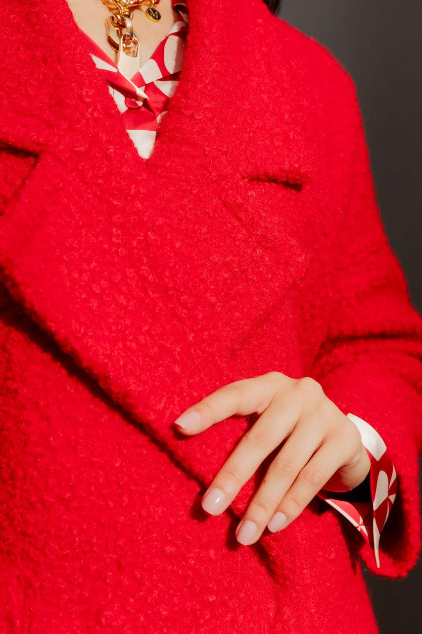 Red Cocoon Coat