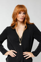 Gold Chain With Pave Heart Necklace S
