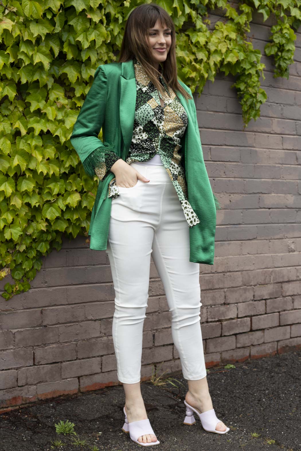 White Bengaline Jean - Final Sale