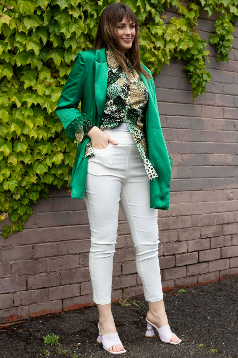 White Bengaline Jean - Final Sale