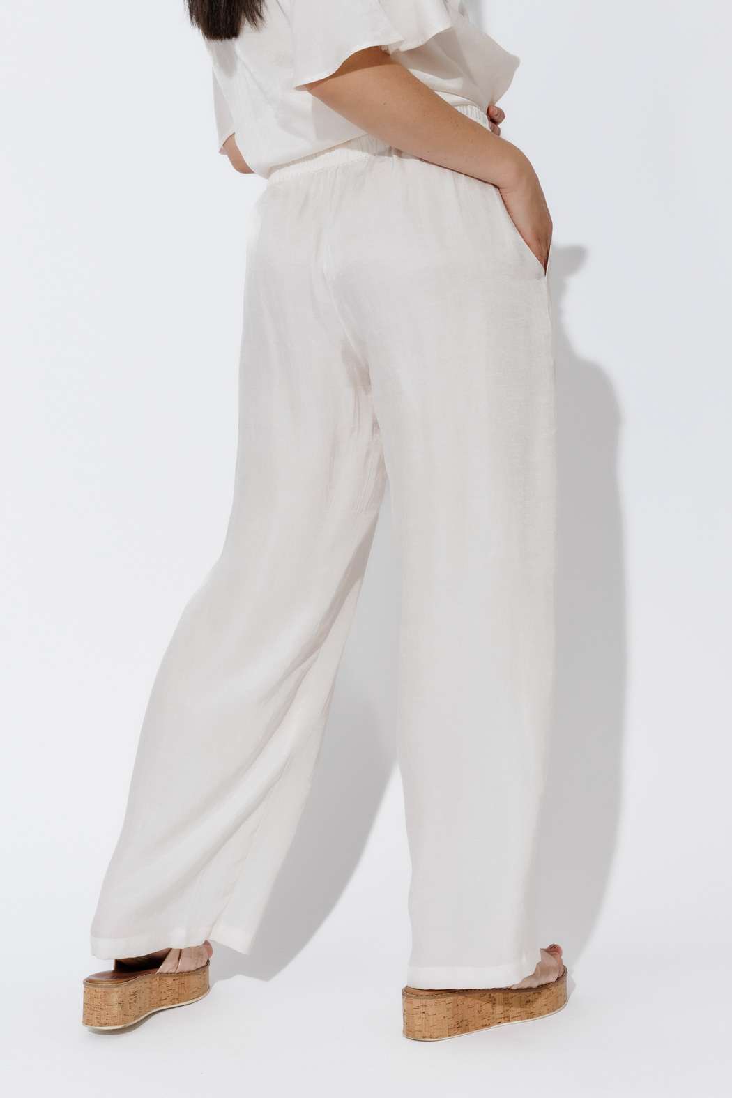 Ivory Tencel/Linen Pant