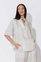 Ivory Tencel/Linen Blogger Shirt