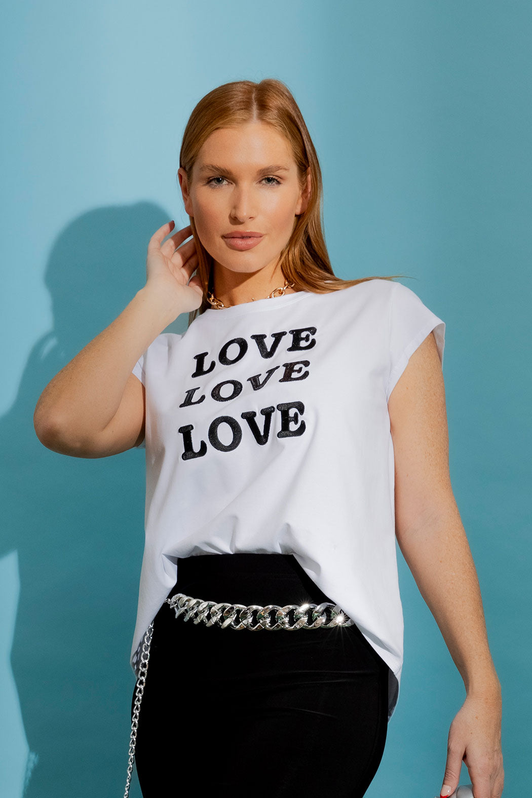 White Love Love Love T-Shirt