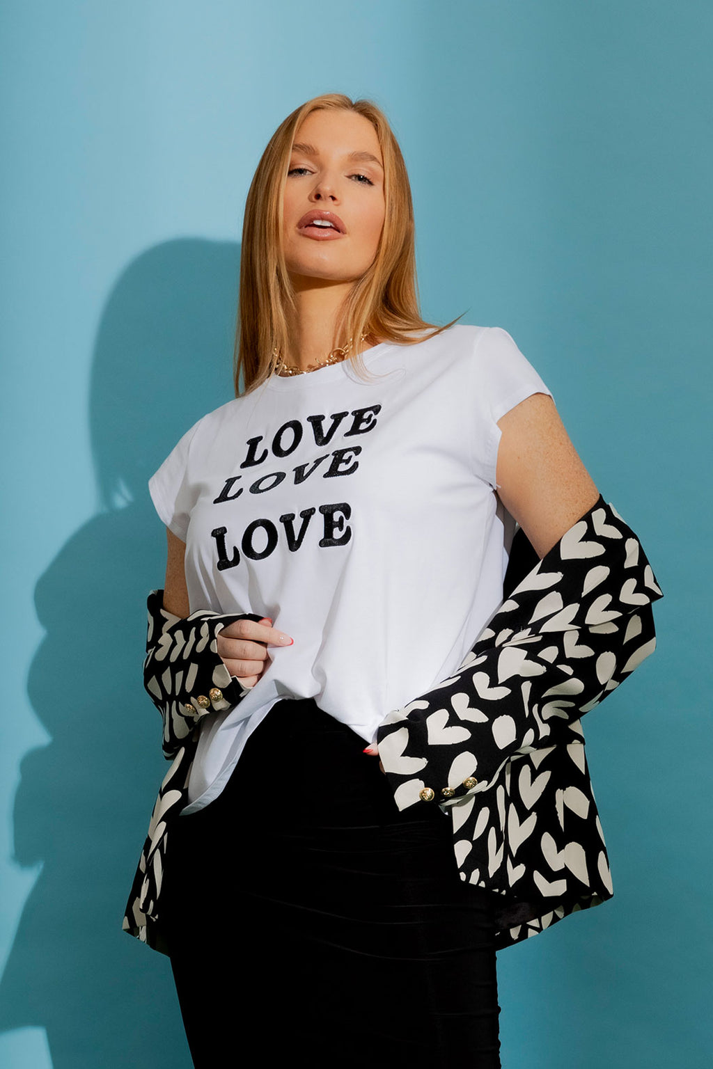 White Love Love Love T-Shirt