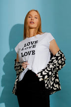 White Love Love Love T-Shirt