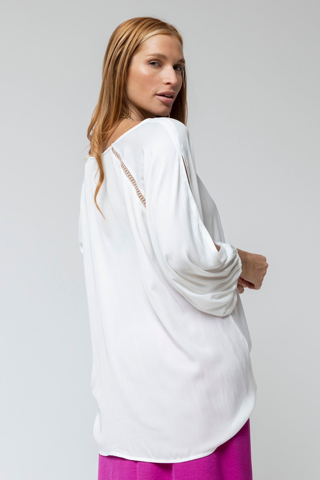 Ivory Spot Boho Blouse