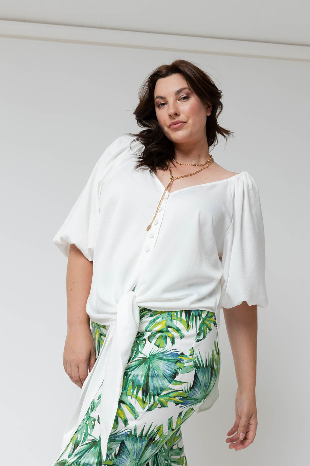 White Bustier Zhoush Shirt - Final Sale