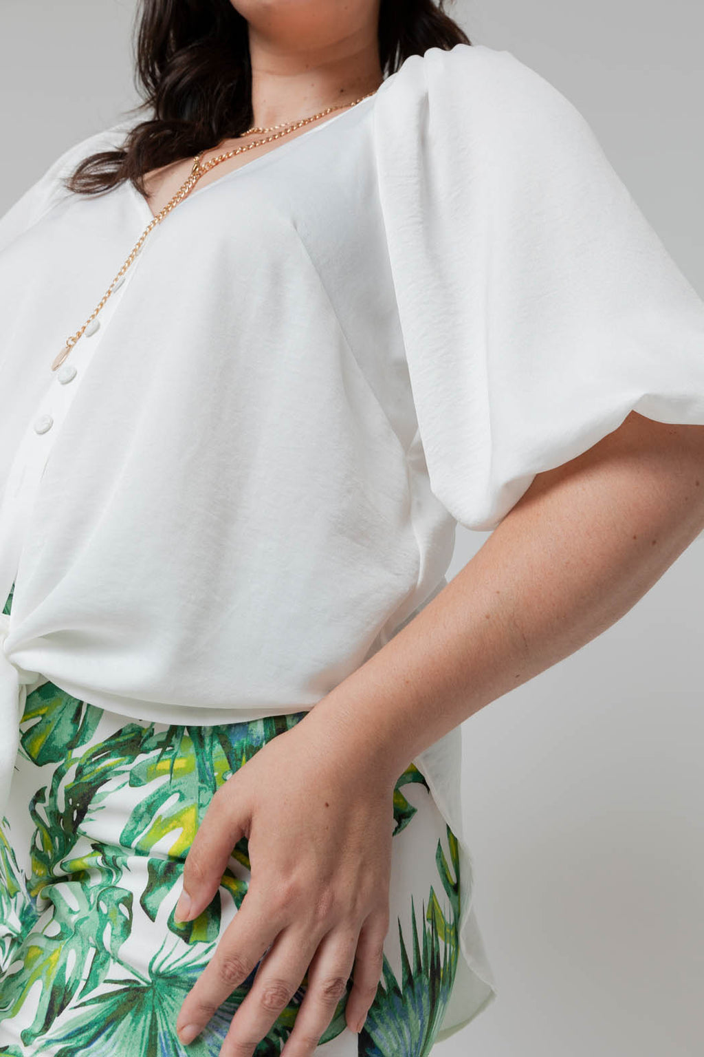 White Bustier Zhoush Shirt - Final Sale