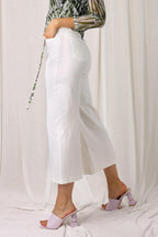 White Bengaline Culotte - FINAL SALE
