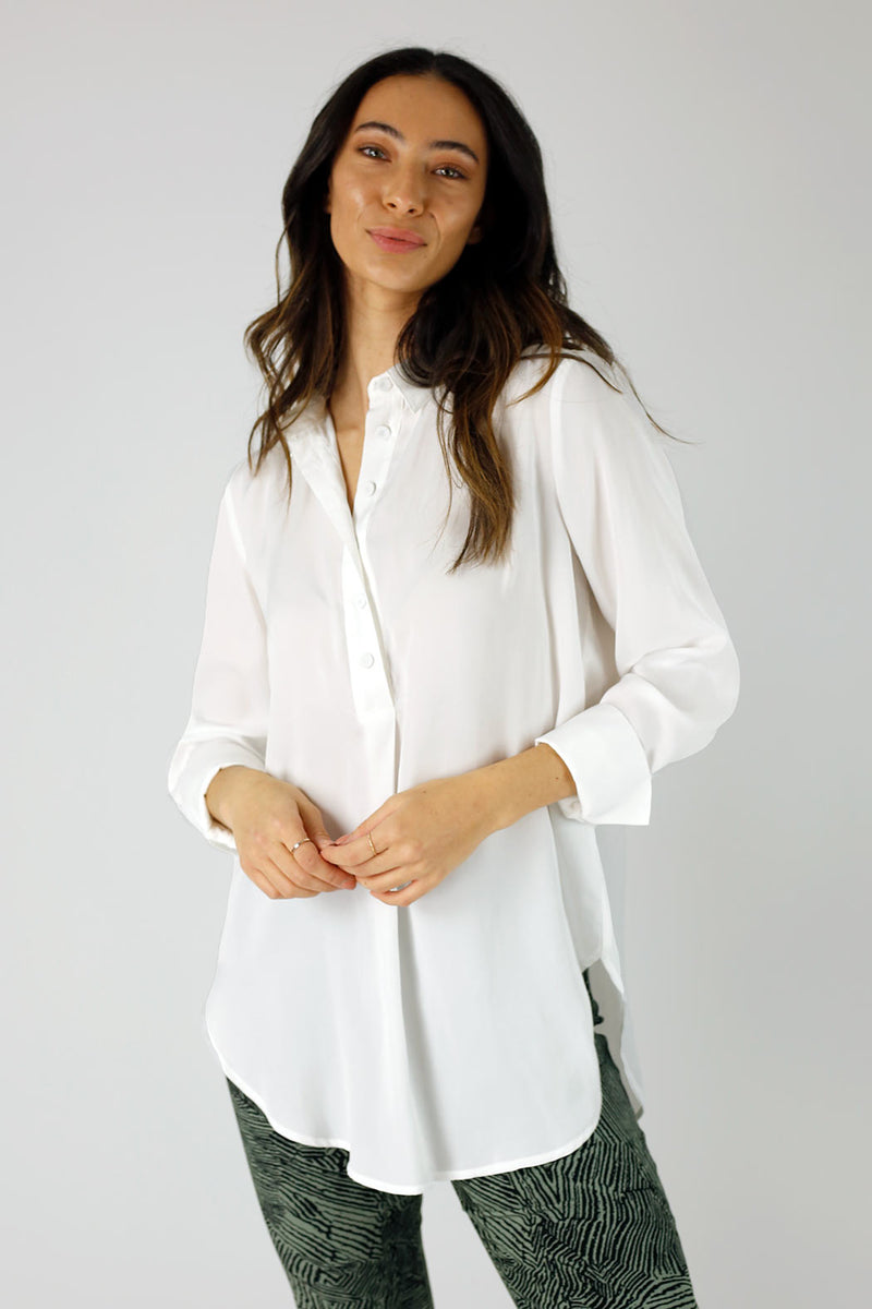 White Seta Darling Shirt - FINAL SALE