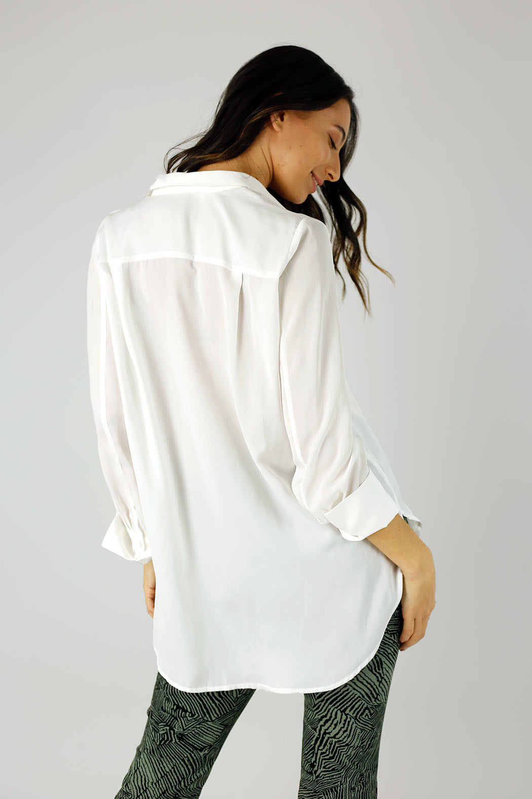 White Seta Darling Shirt - FINAL SALE