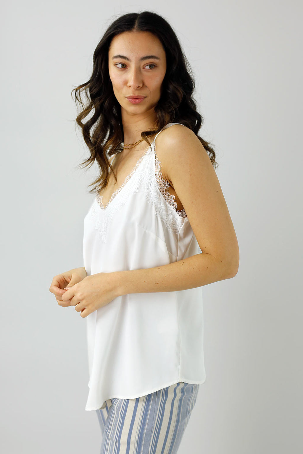 Ivory Soft Touch Basic Lace Cami