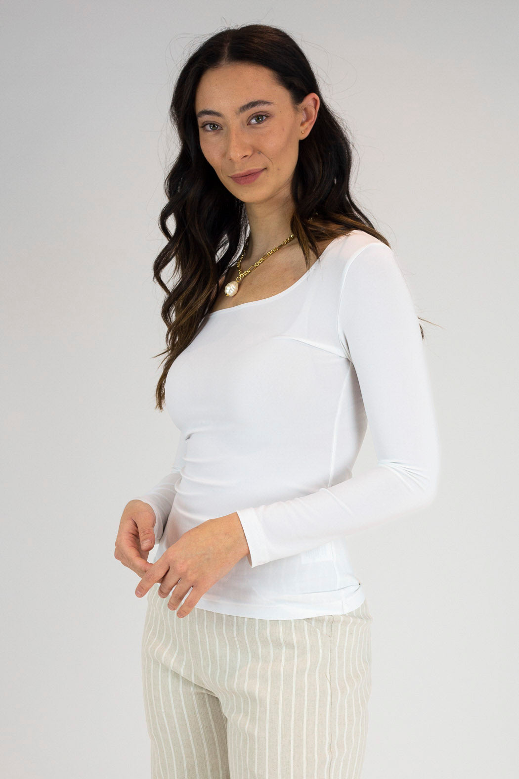 White Superior Jersey Top - FINAL SALE