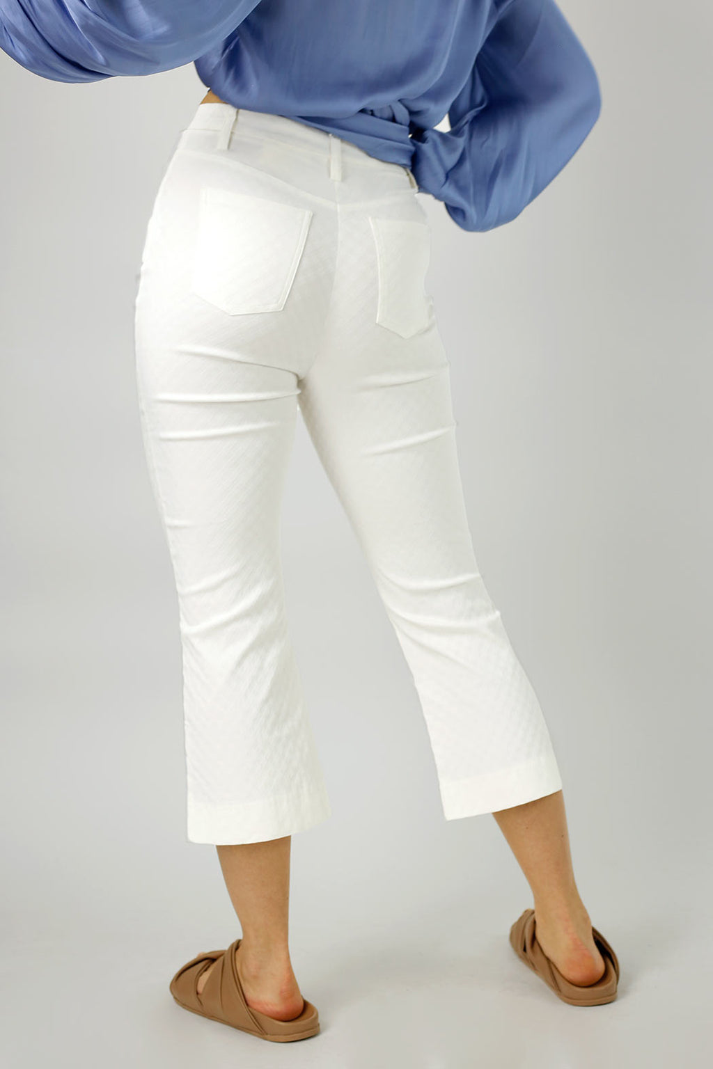 Ivory Bengaline Crop Flare - Final Sale