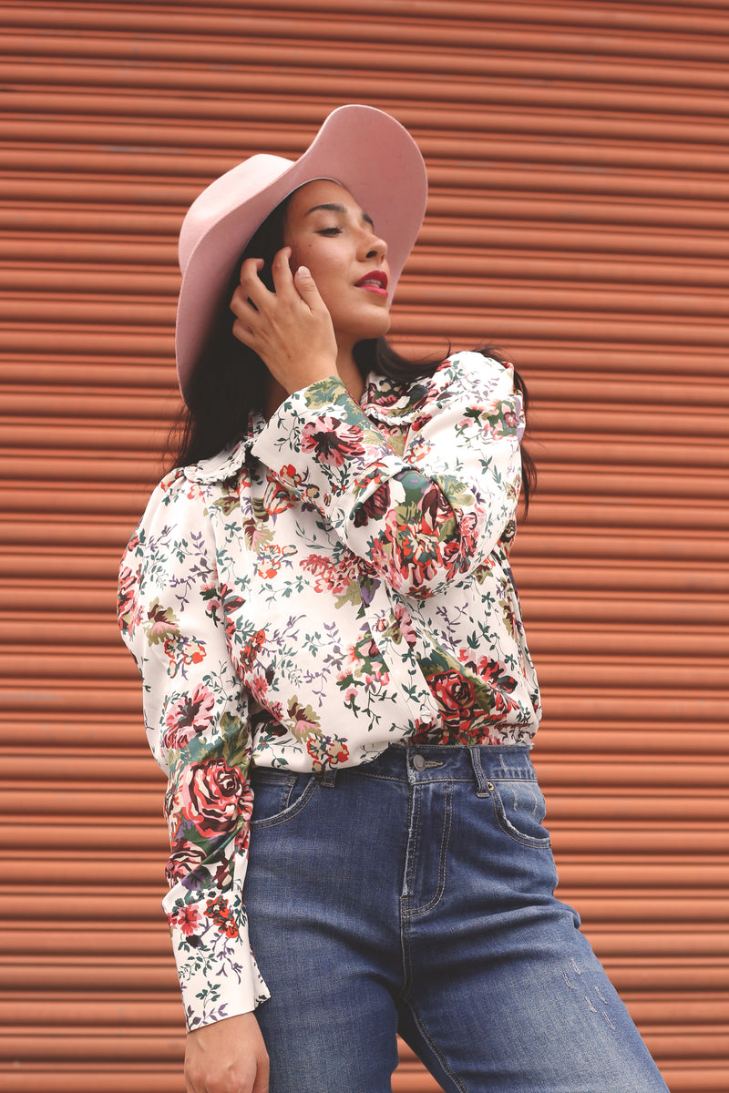 White Ruffle Statement Shirt - SALE