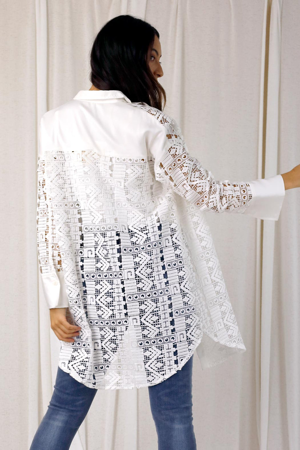White Lace Shacket - SALE