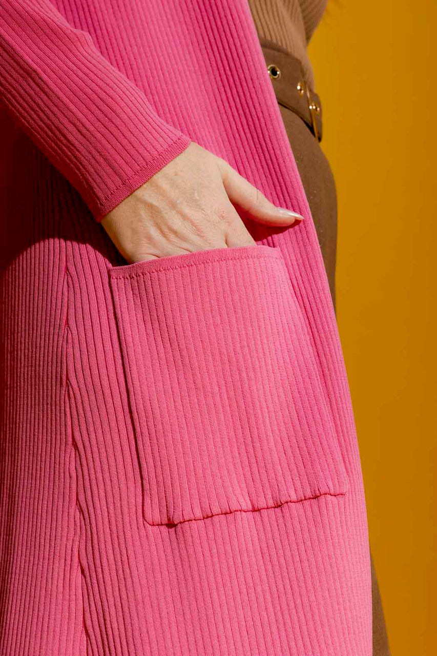 Pink / Taupe Knit Cardi